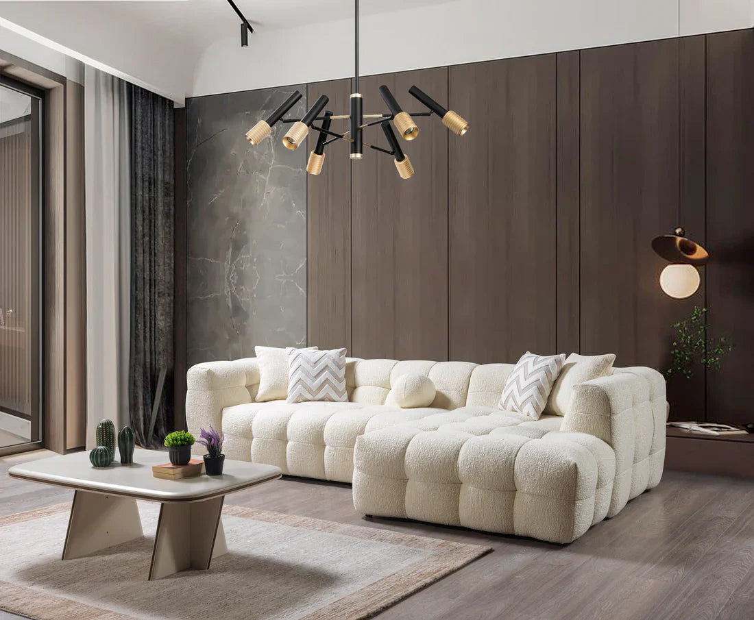 Ivy Ivory Boucle Sectional