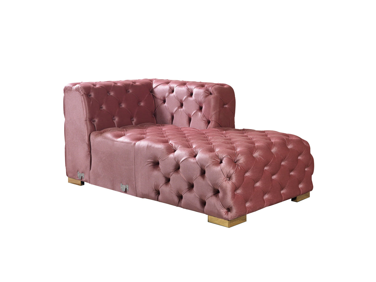 Majestic Blush Velvet Double Chaise Sectional