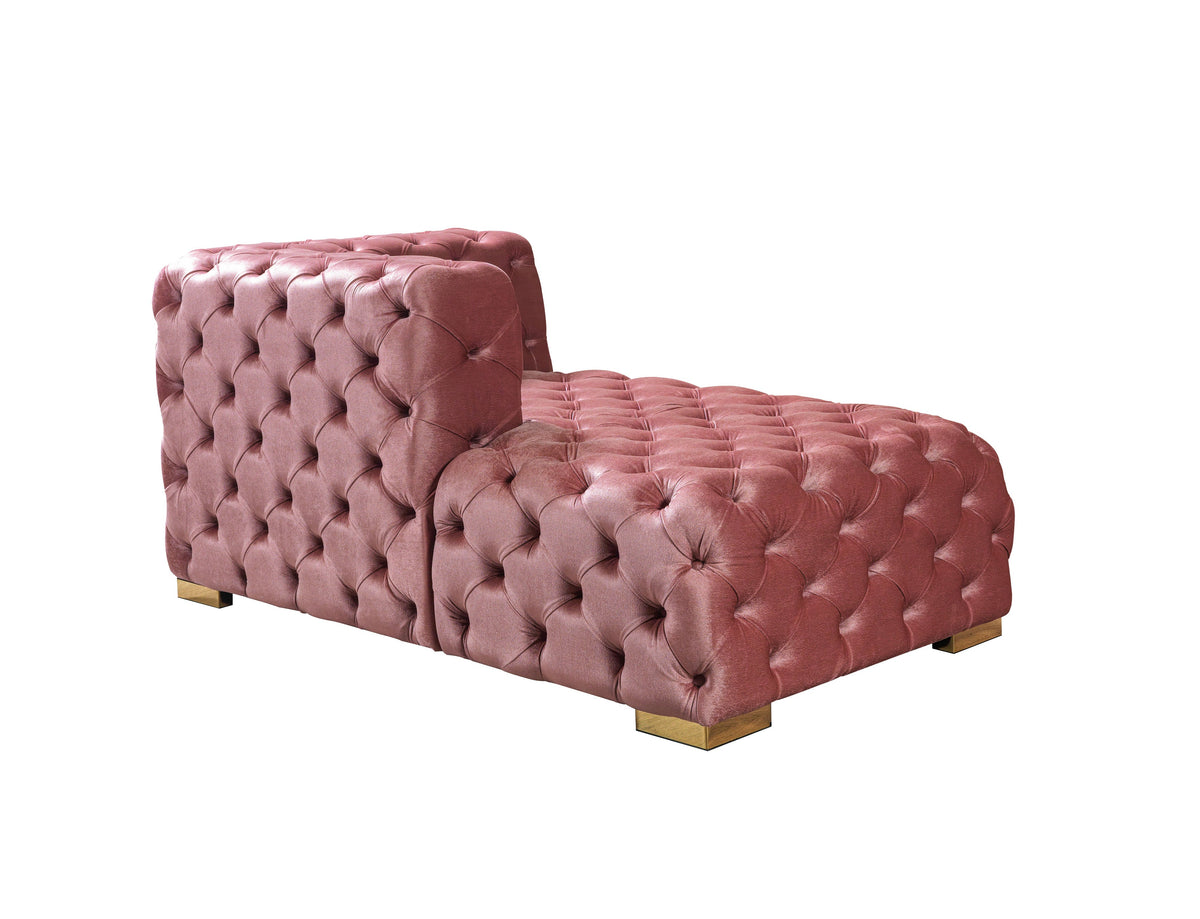 Majestic Blush Velvet Double Chaise Sectional