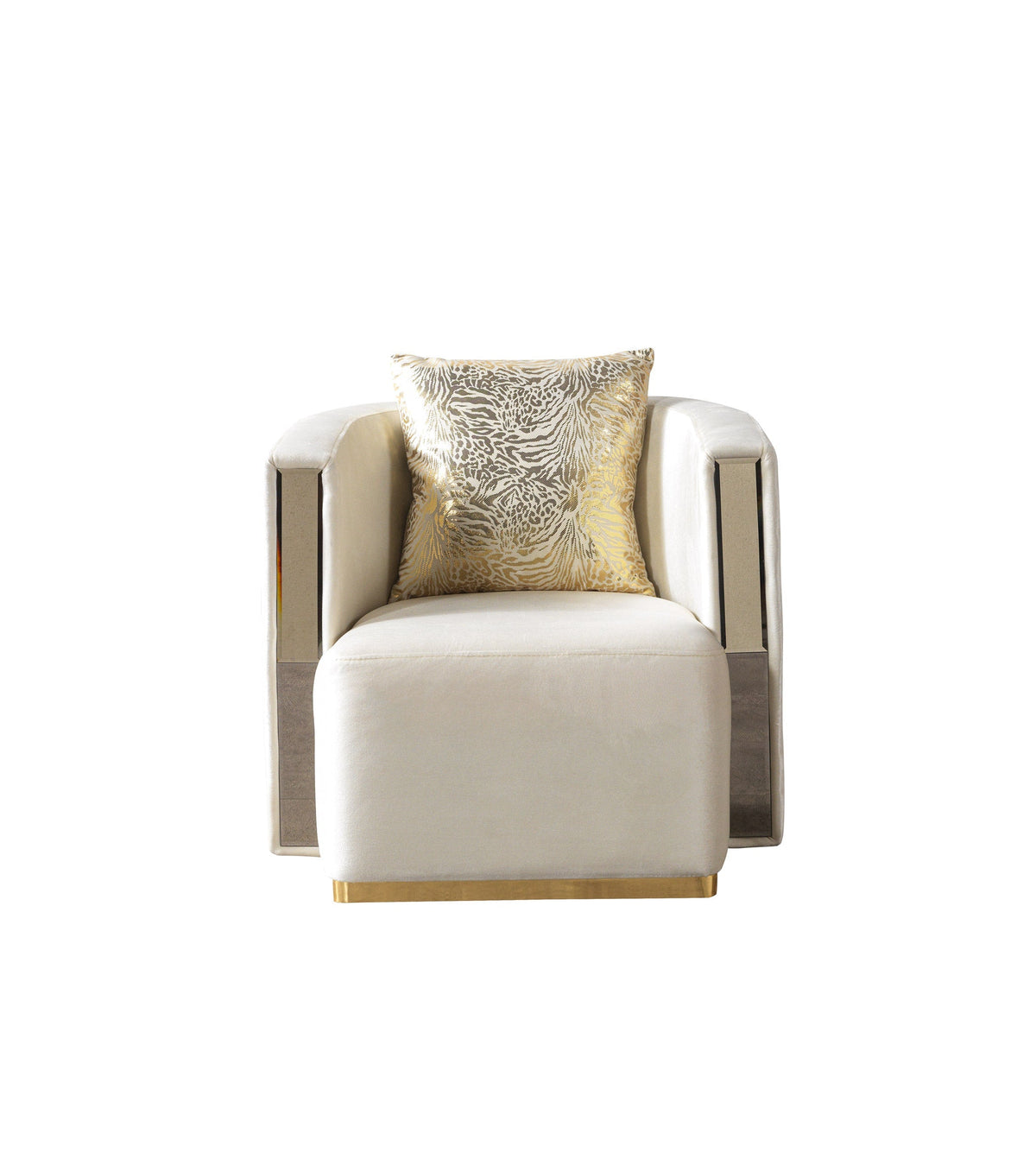 Anica Ivory Velvet Chair