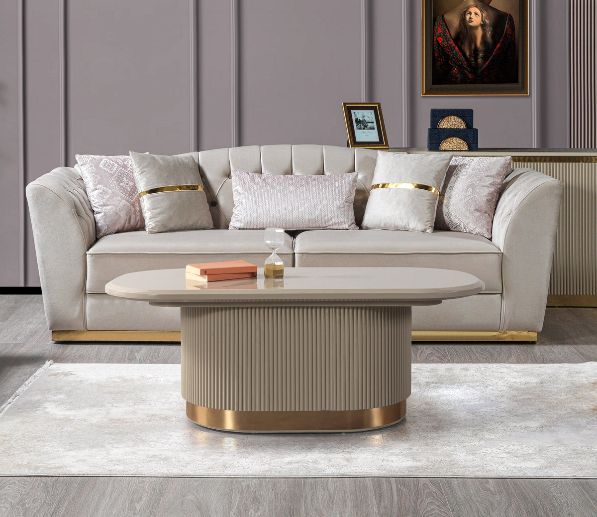 Milena Taupe Coffee Table