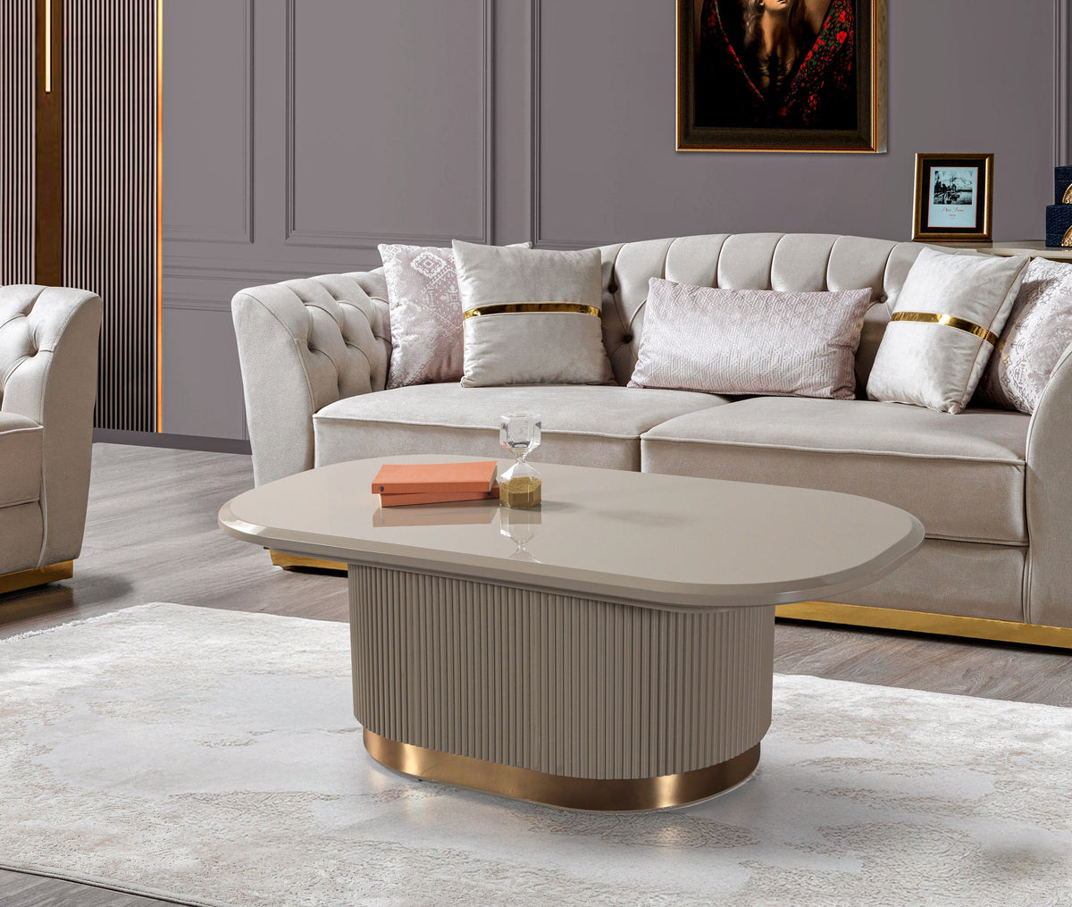 Milena Taupe Coffee Table