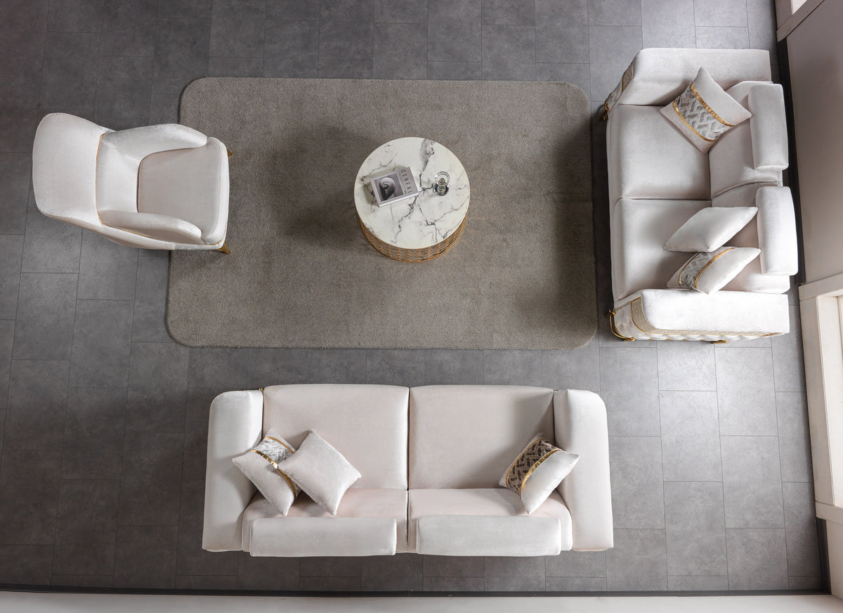 Fabiana Ivory Velvet Chair