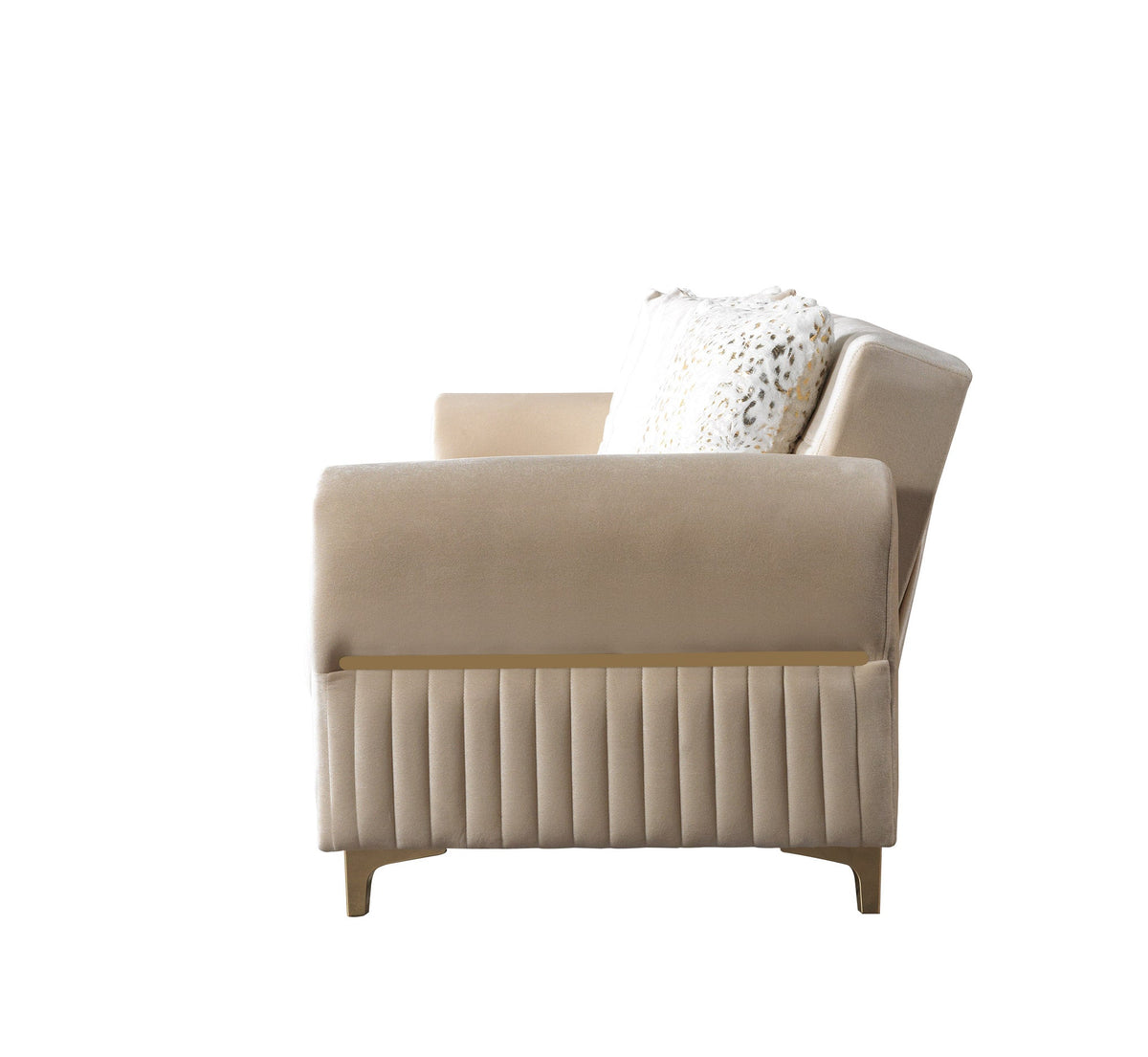Sandra Ivory Velvet Loveseat