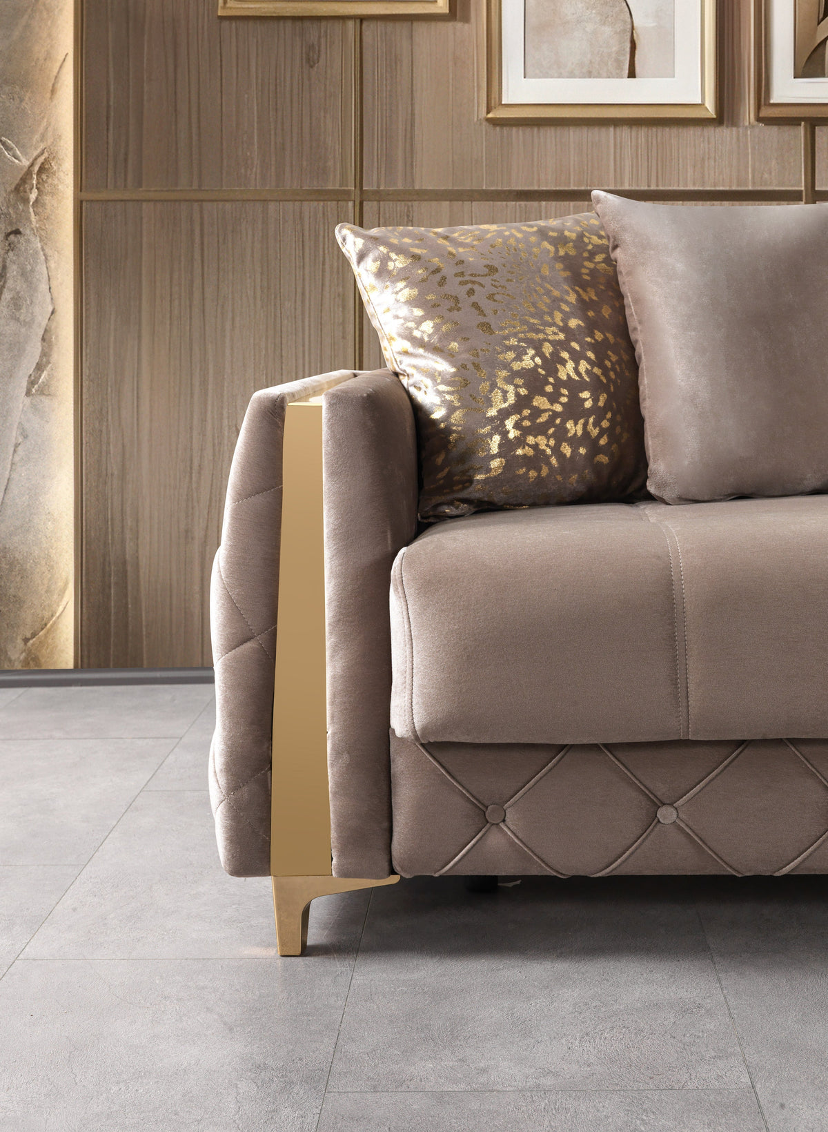 Florence Coffee Velvet Sofa & Loveseat