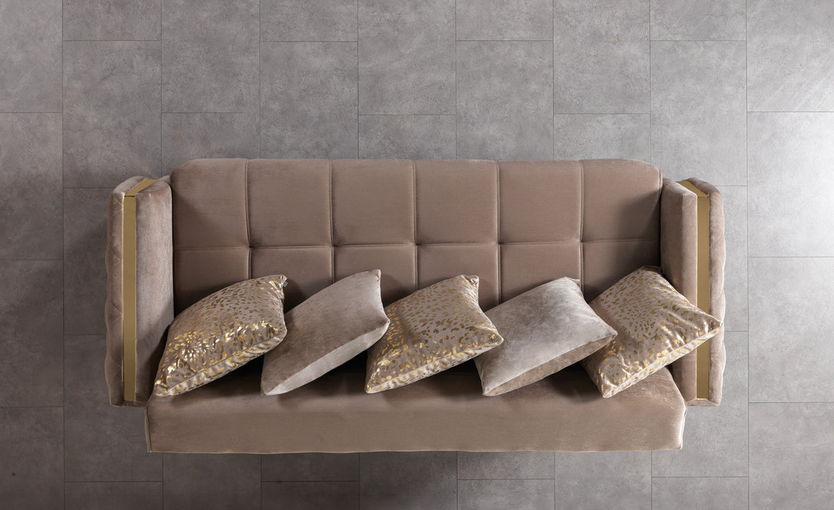 Florence Coffee Velvet Sofa & Loveseat