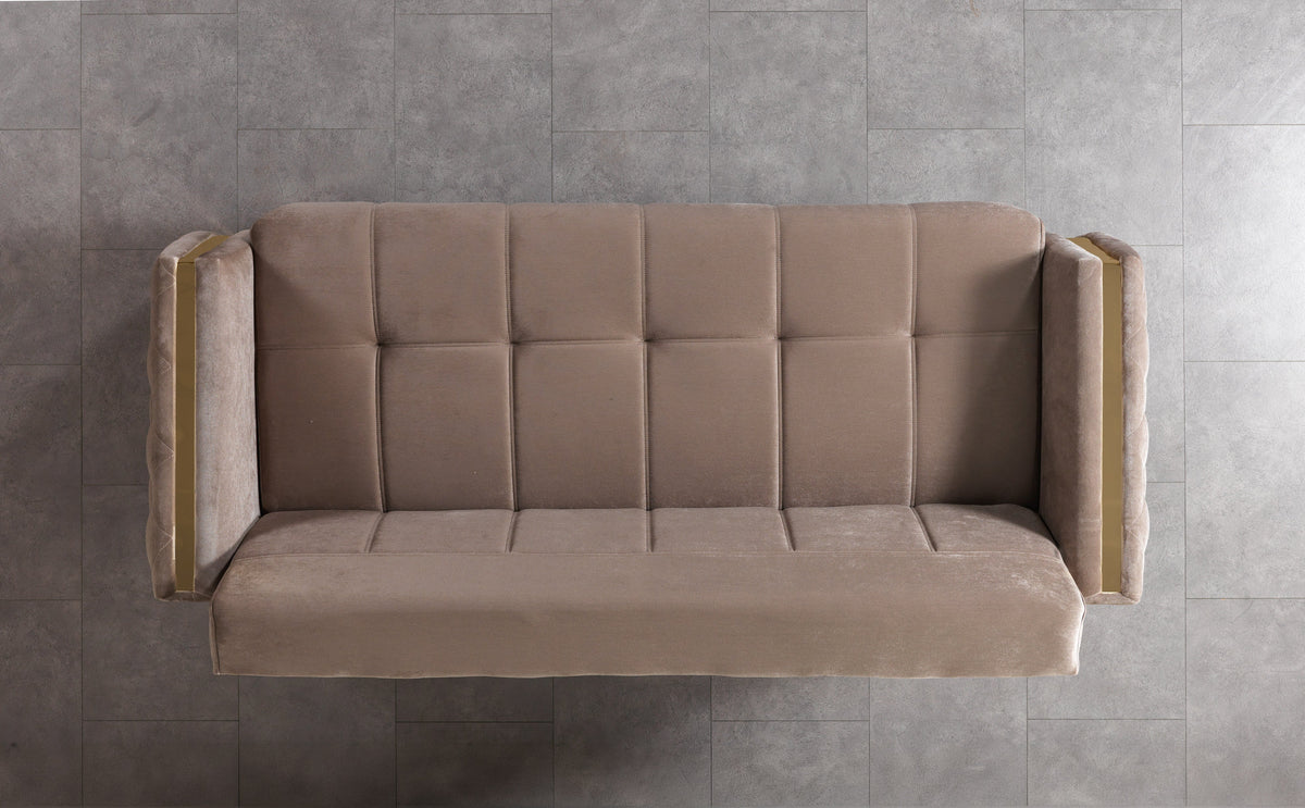 Florence Coffee Velvet Sofa & Loveseat