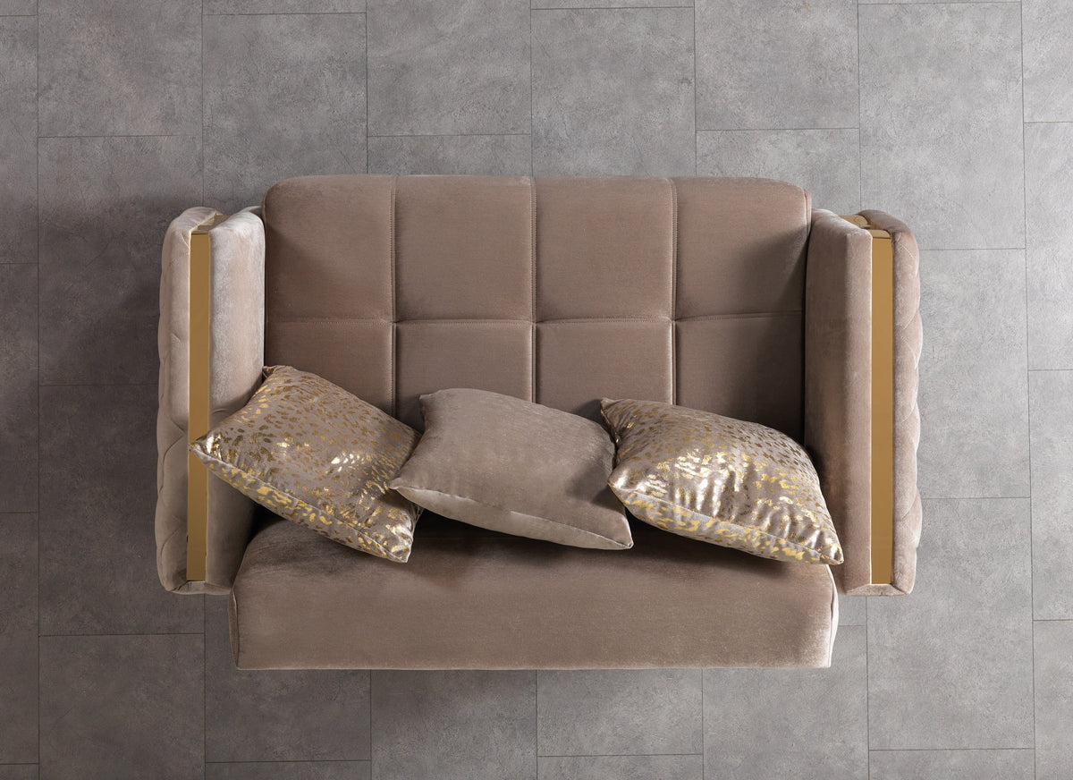 Florence Coffee Velvet Sofa & Loveseat