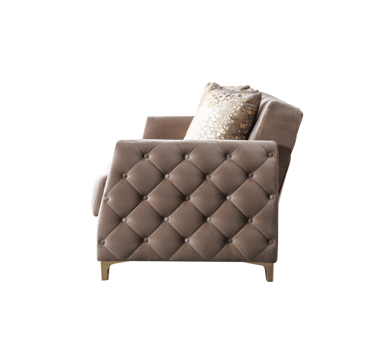 Florence Coffee Velvet Sofa & Loveseat