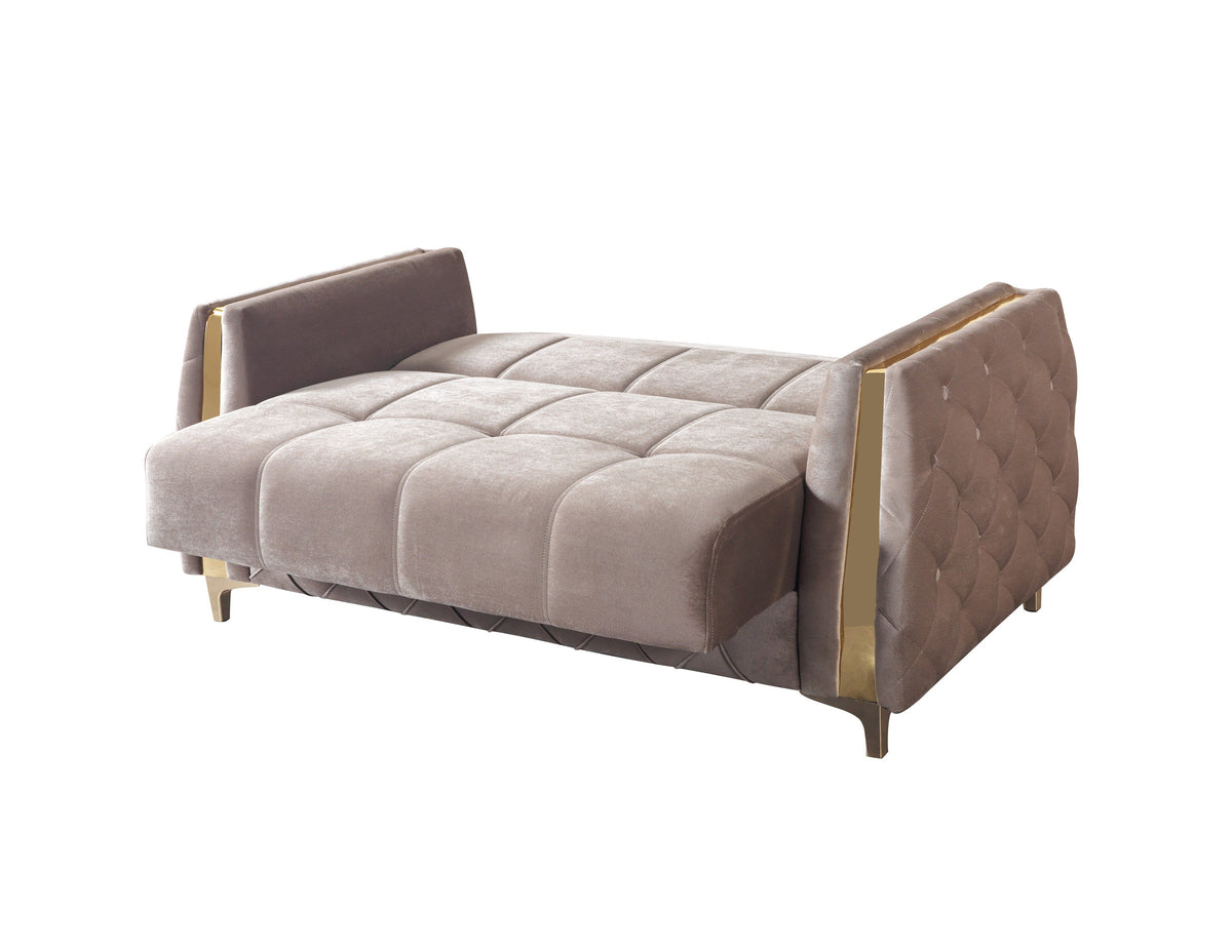 Florence Coffee Velvet Sofa & Loveseat