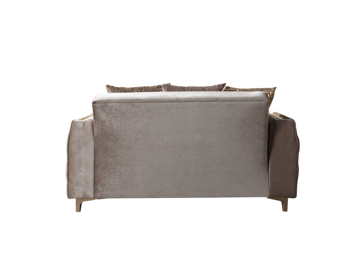 Florence Coffee Velvet Sofa & Loveseat