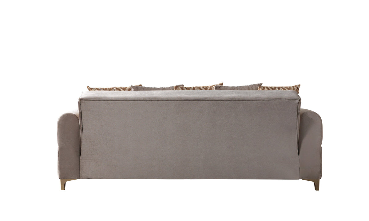 Sandra Coffee Velvet Convertible Sofa