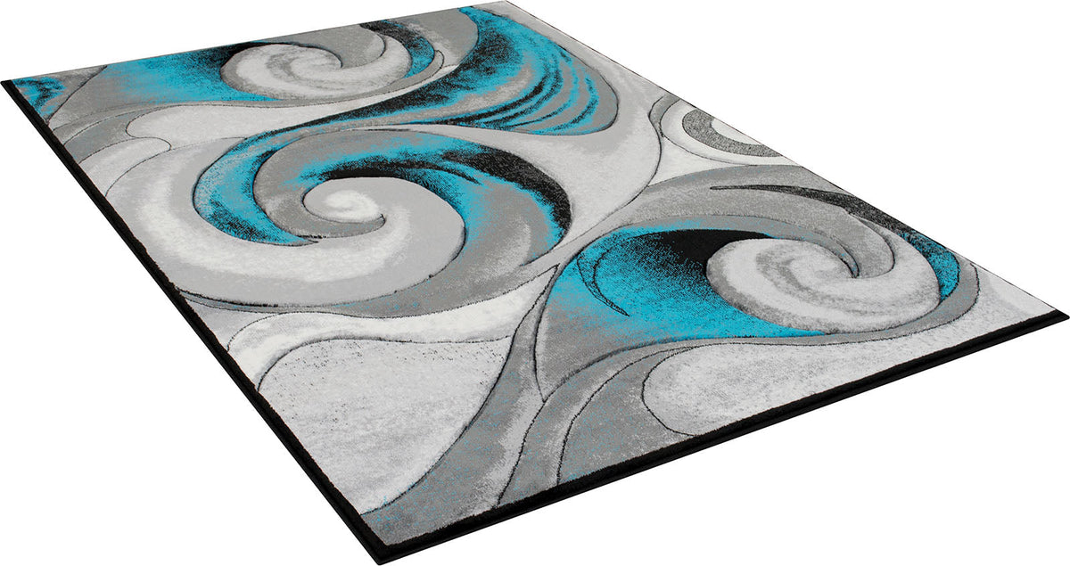 Niksar Turquoise Area Rug