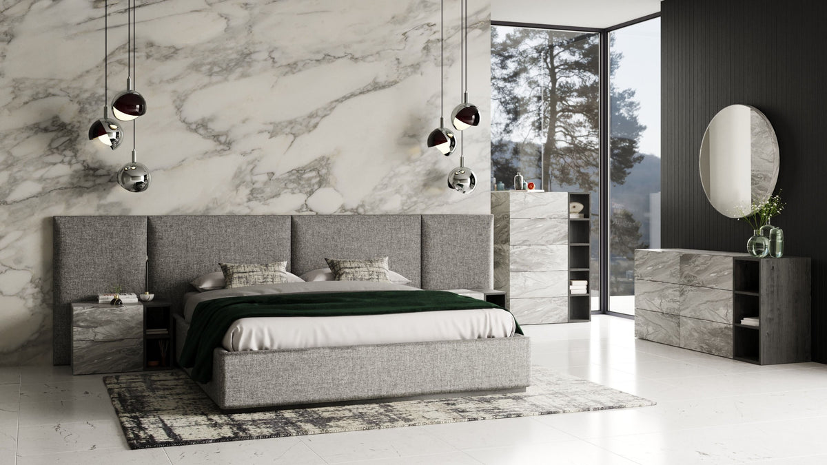 Nova Domus Maranello - Modern Grey Bed Set