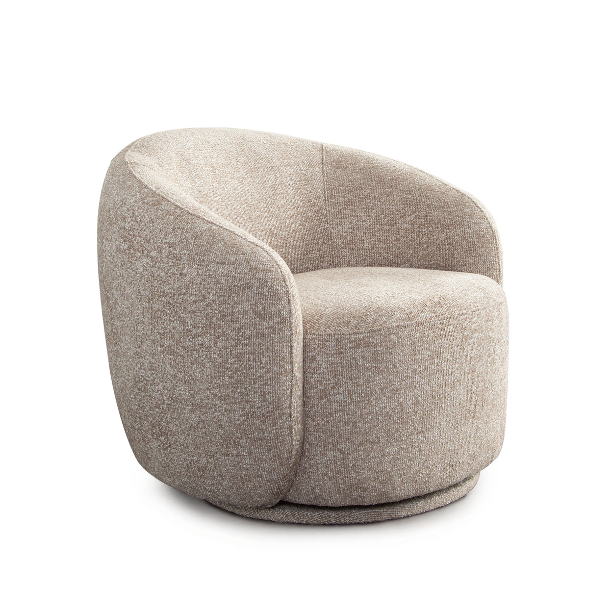 Olli Swivel Chair in Wheat Polyester Fabric