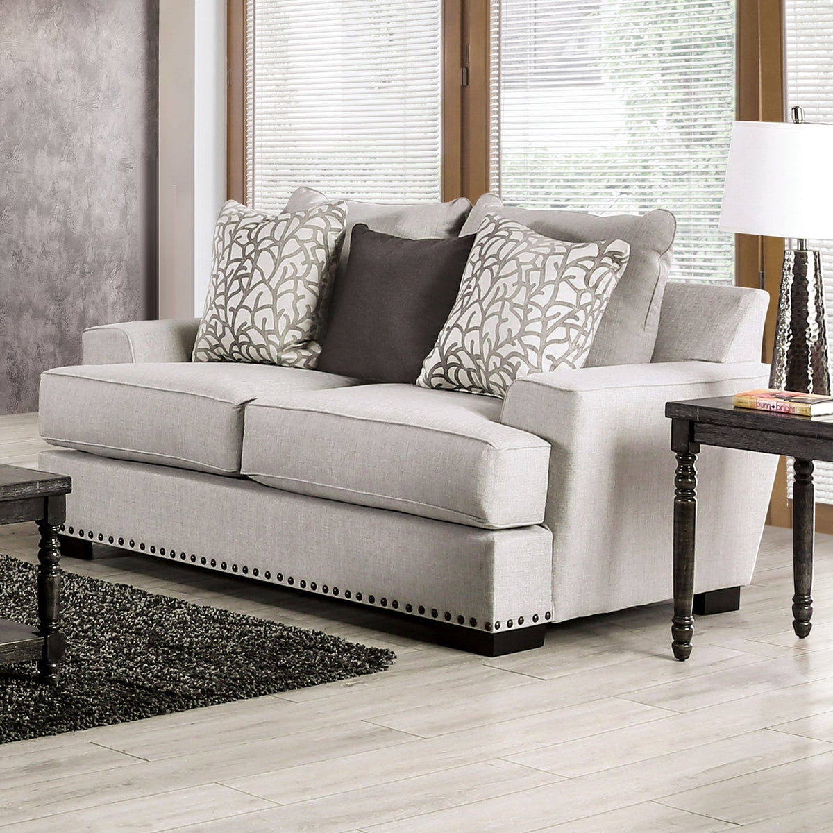 Picotee Light Gray Transitional Living Room Set