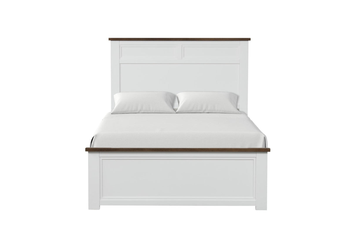 Pinetop White/Dark Brown Twin Bed