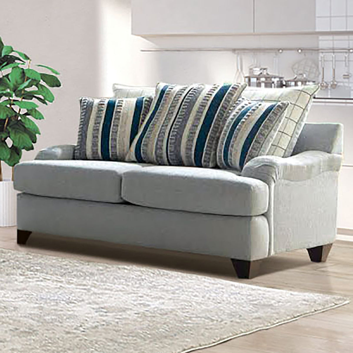 Plaistow Gray Transitional Living Room Set
