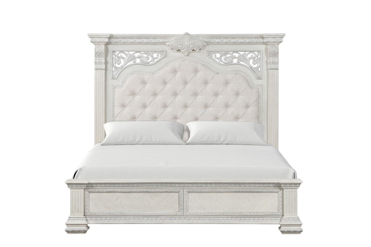 Promenade Wire Brushed White Traditional Bedroom Set