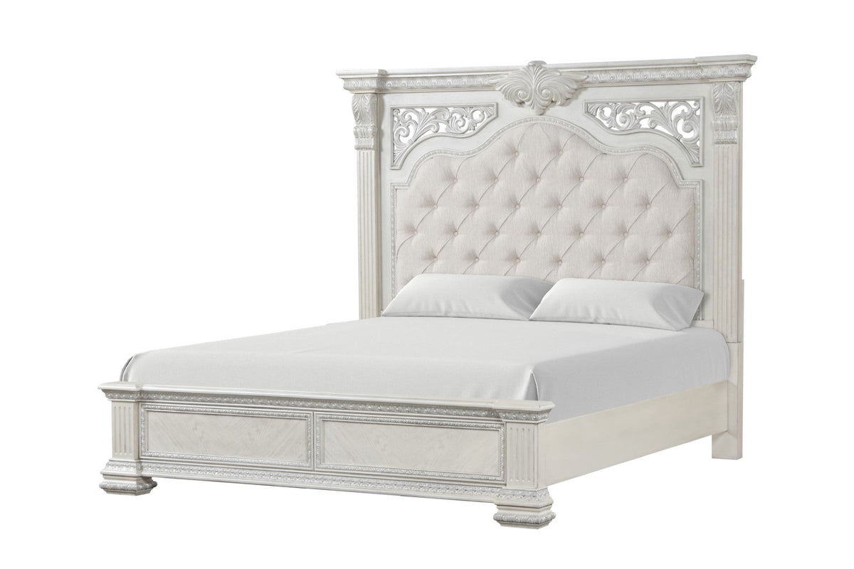 Promenade Wire Brushed White Traditional Bedroom Set