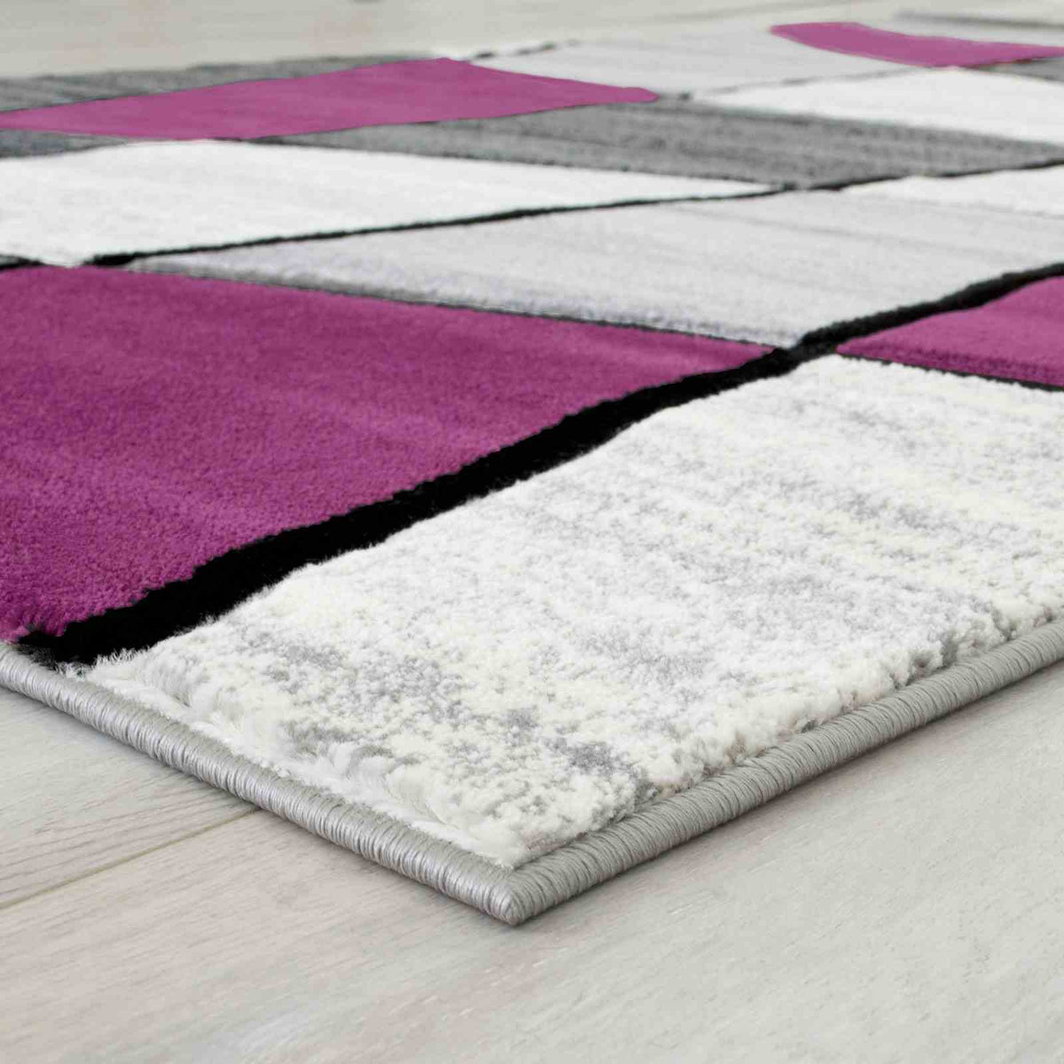 Niksar Gray/Purple Area Rug