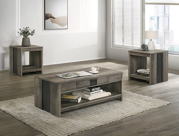 Rangley Grey/Brown 3-Piece Cocktail Set