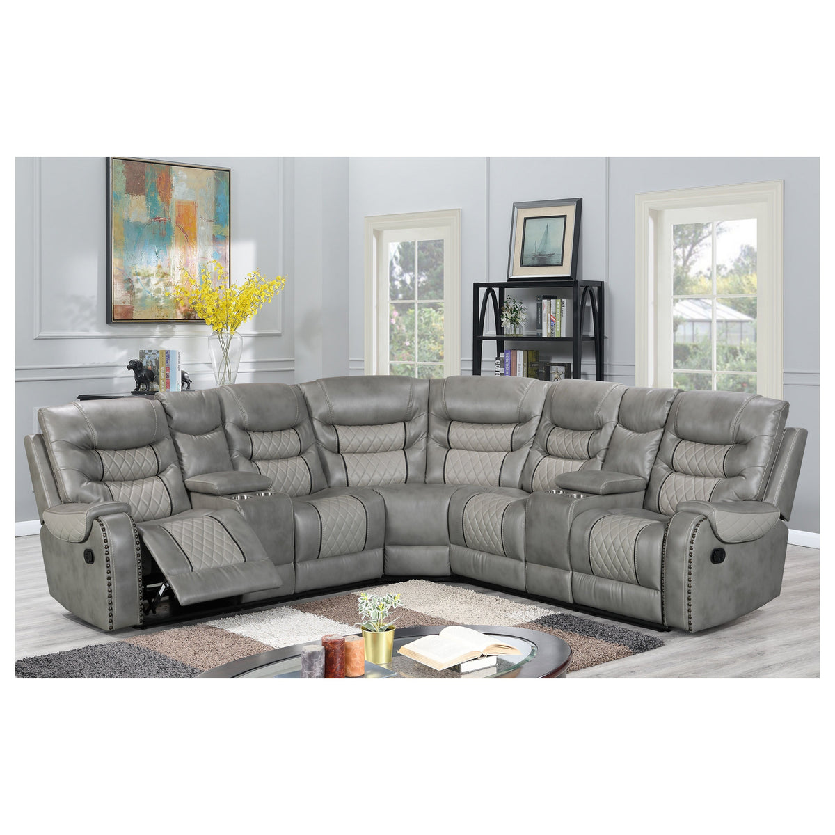 Phoenix Slate Reclining Sectional