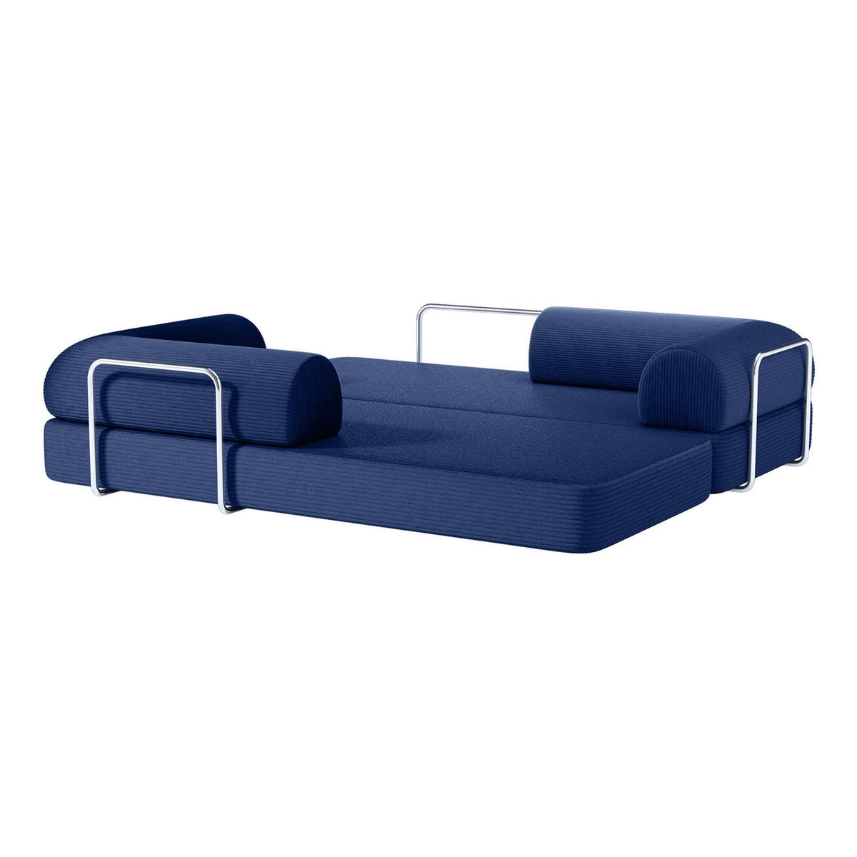 Perri Blue 79" Compressed Sofa