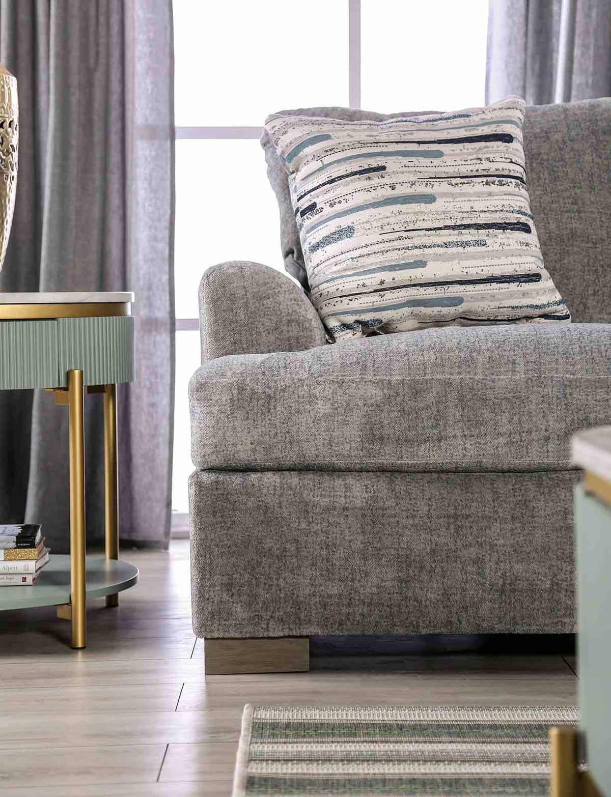 Leytonstone Gray Transitional Living Room Set