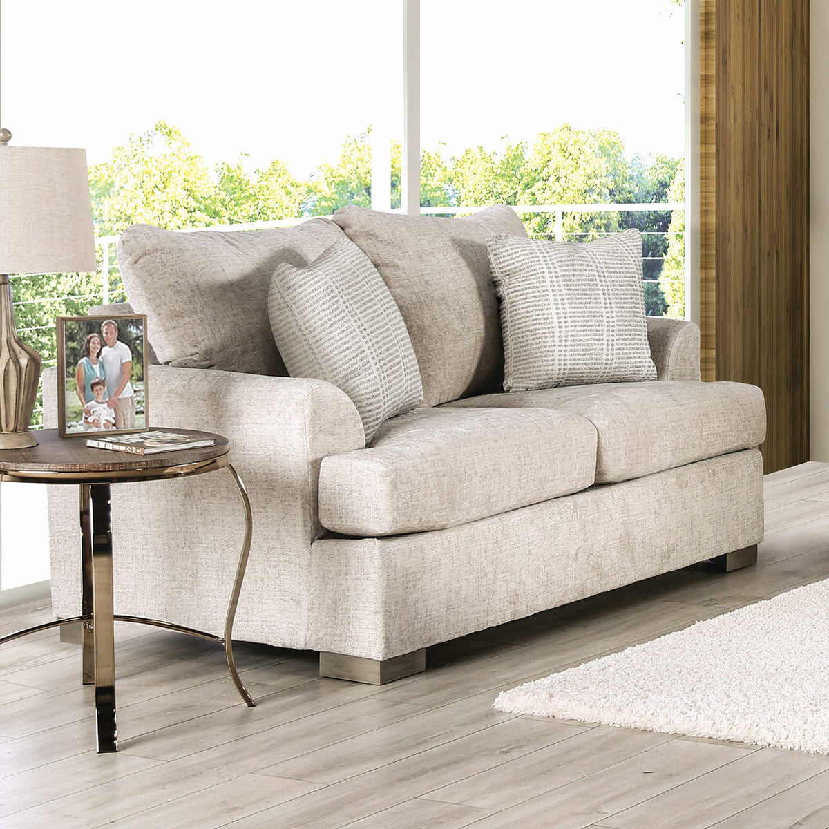 Leytonstone Cream Transitional Living Room Set