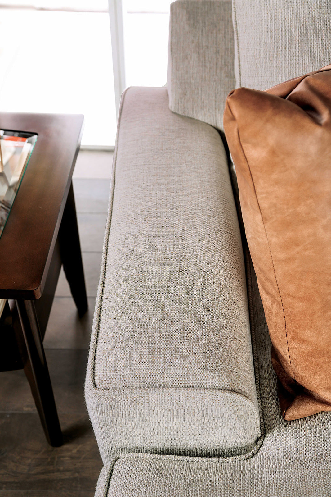 New Meadows Sand/Caramel Transitional Living Room Set