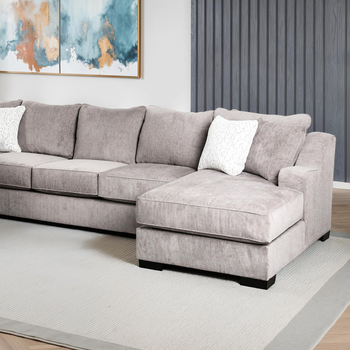 Mayfield Gray RAF Chaise Sectional