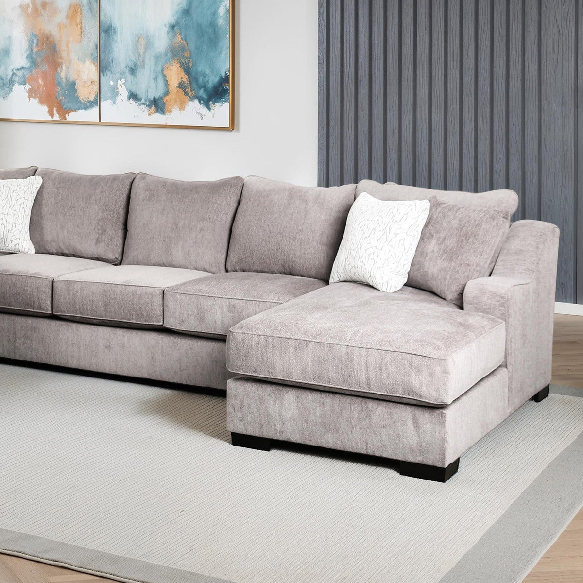 Mayfield Gray RAF Chaise Sectional