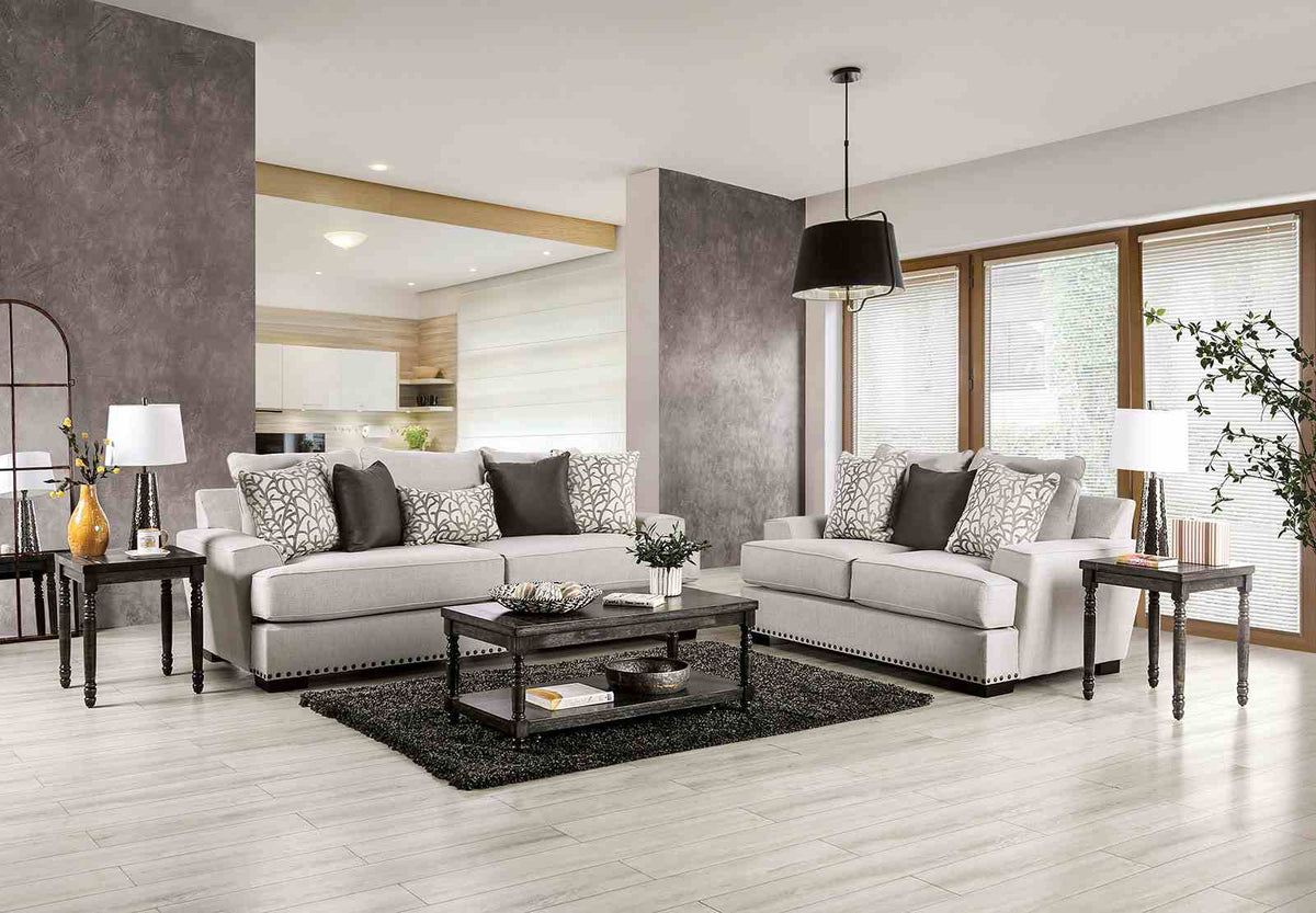 Picotee Light Gray Transitional Living Room Set