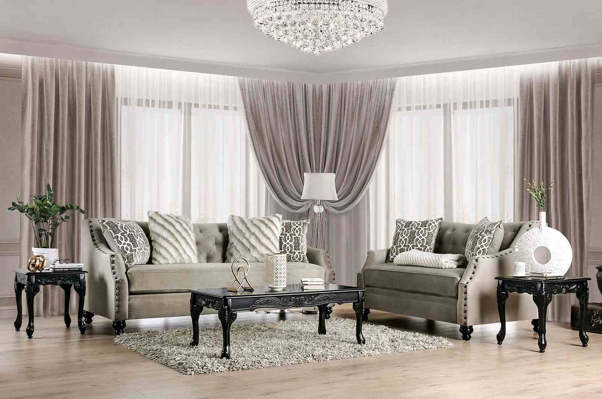 Ezrin Light Brown Loveseat