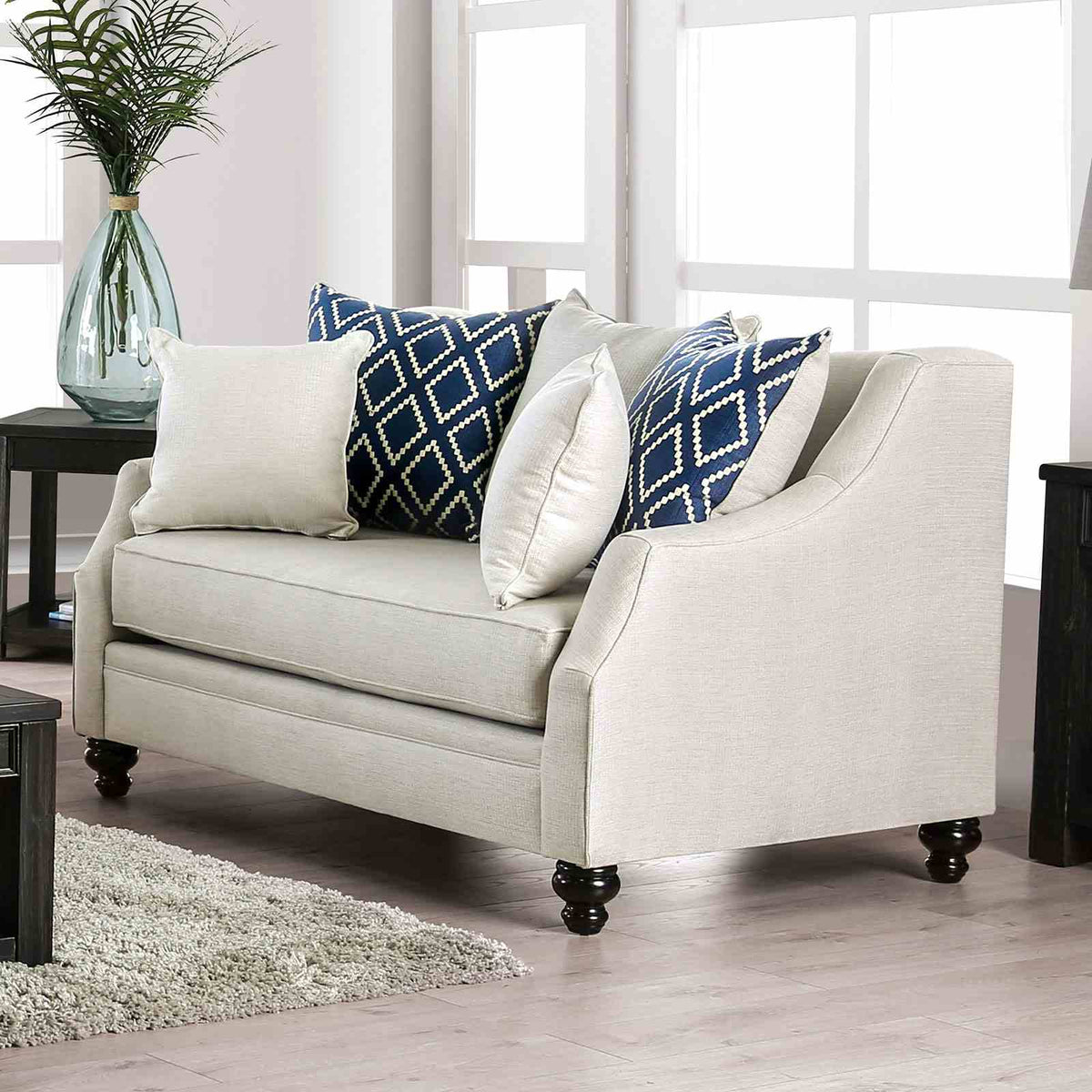 Nefyn Ivory Transitional Living Room Set