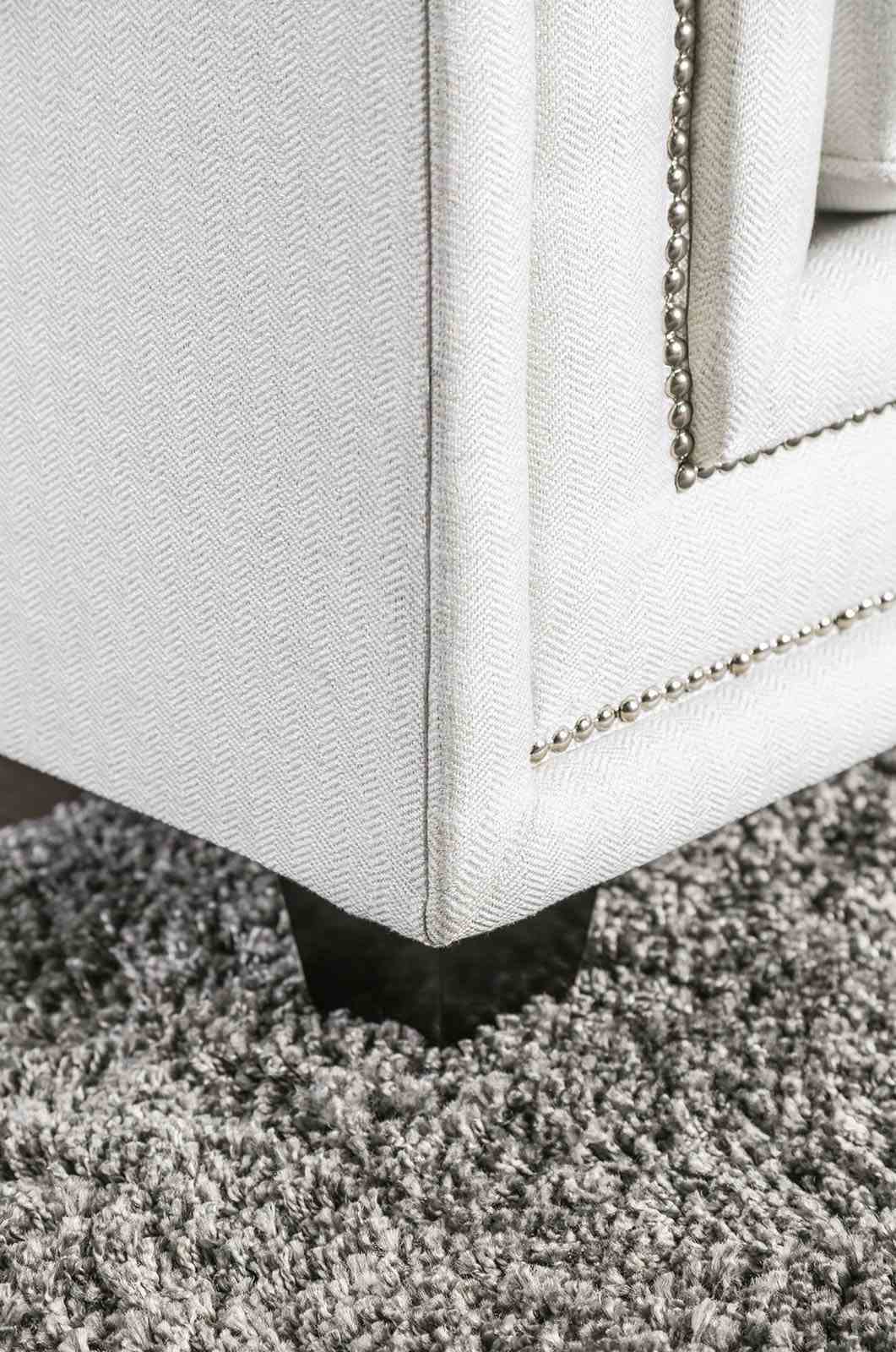 Ilse Off-White/Blue Loveseat