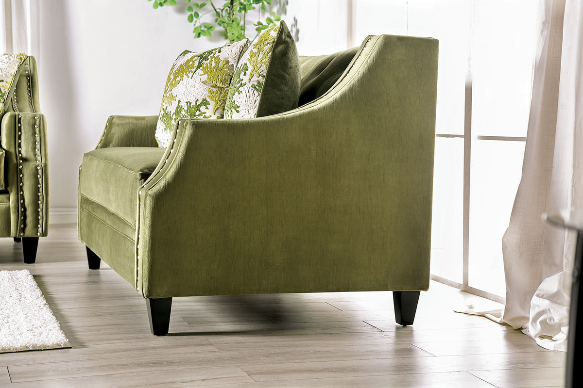 Kaye Green Transitional Living Room Set