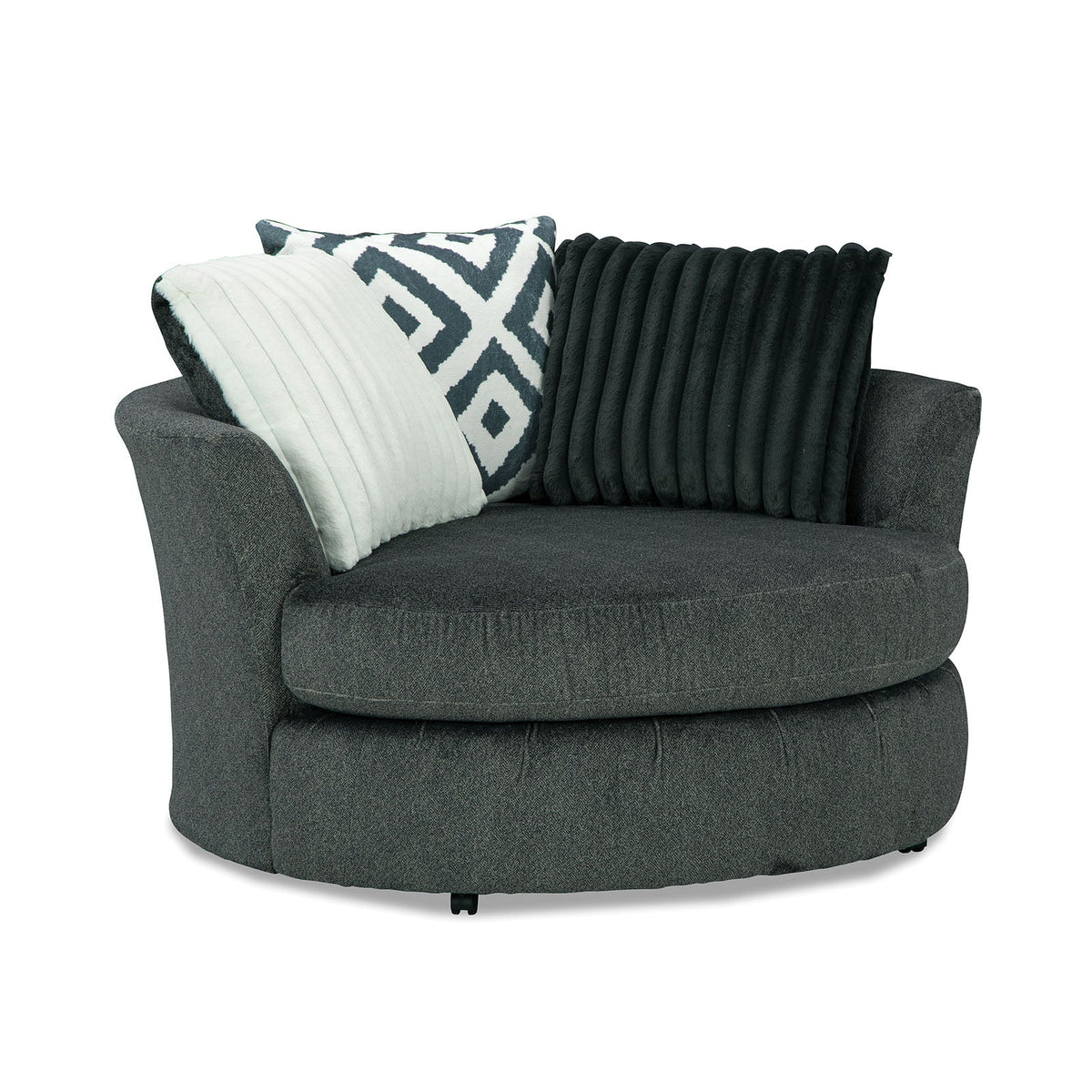 Loughlin Gun Metal Swivel Chair