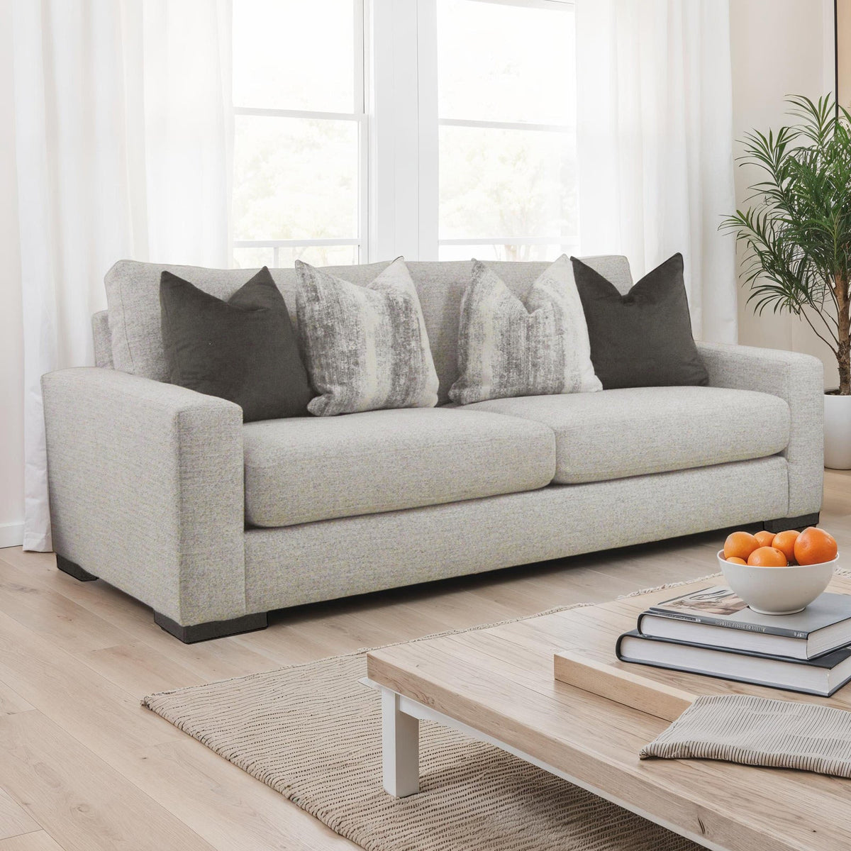 Romsey Light Gray Transitional Living Room Set