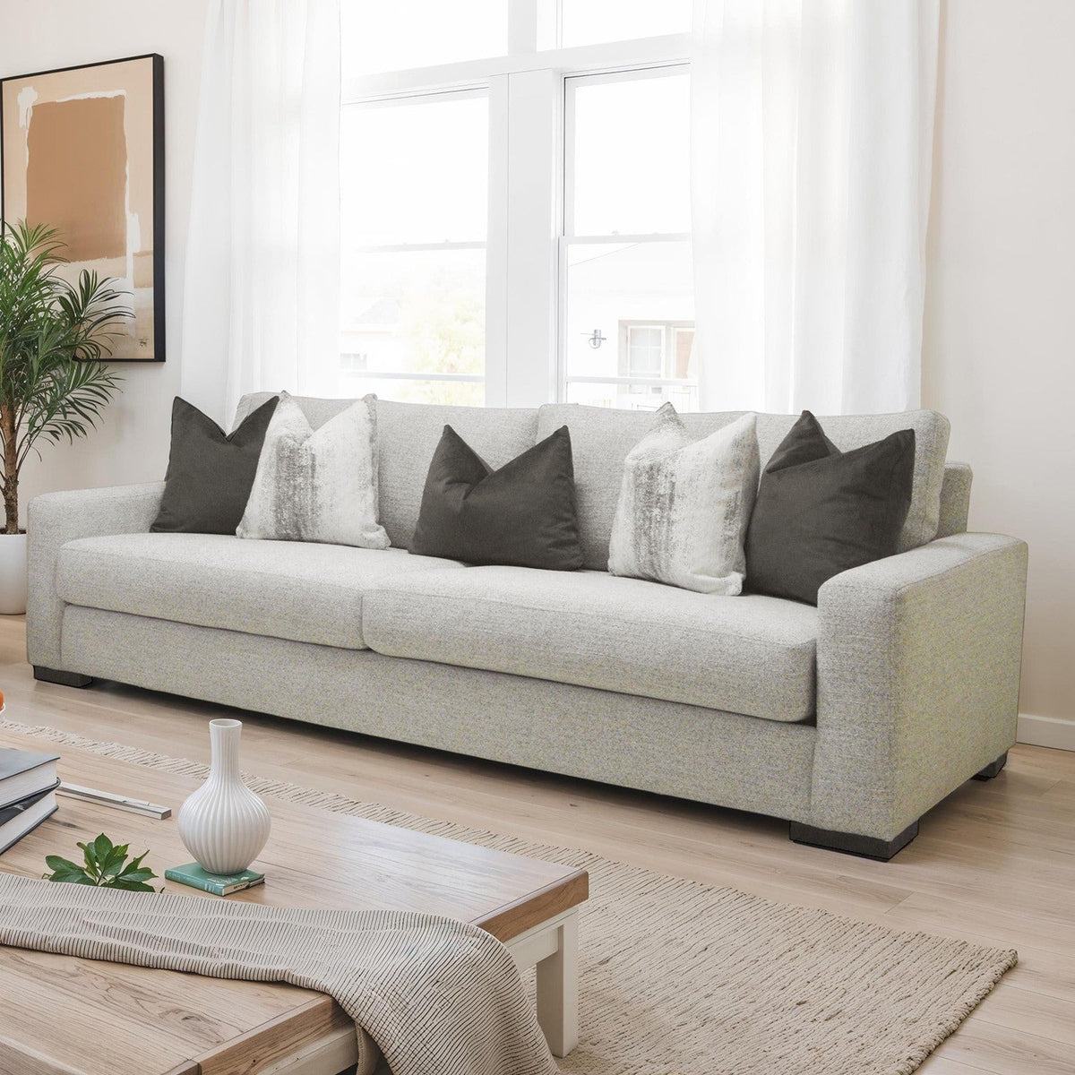 Romsey Light Gray Transitional Living Room Set