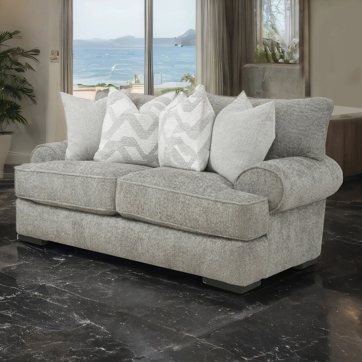 Nerone Gray Transitional Living Room Set