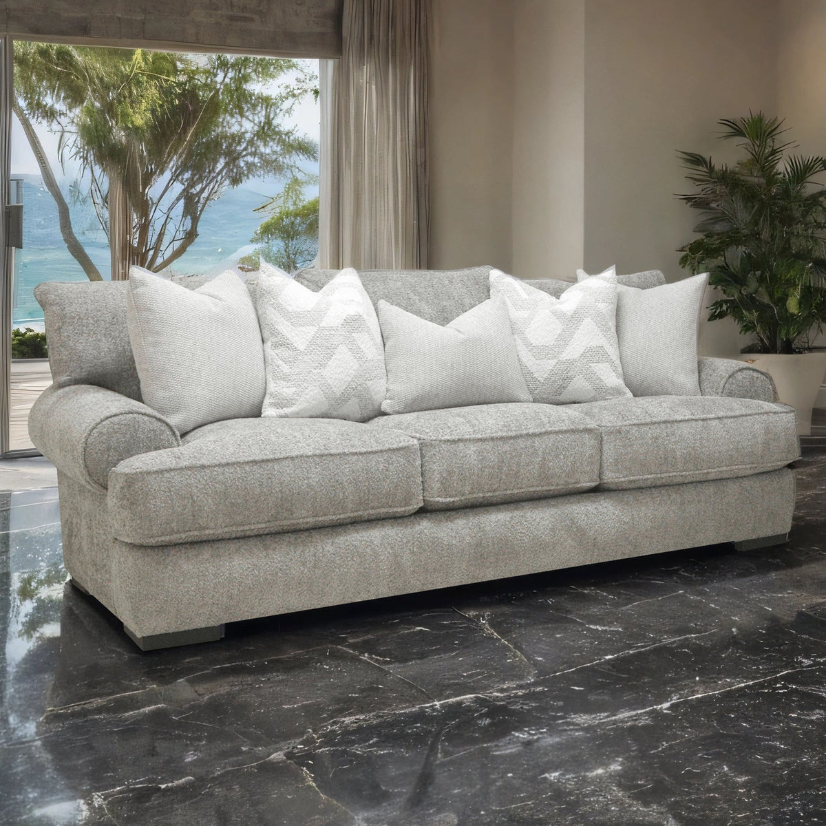 Nerone Gray Transitional Living Room Set
