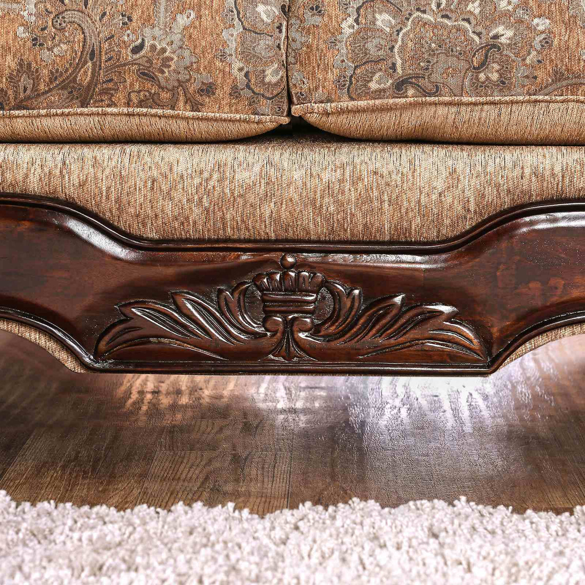 Nicanor Tan/Gold Sofa