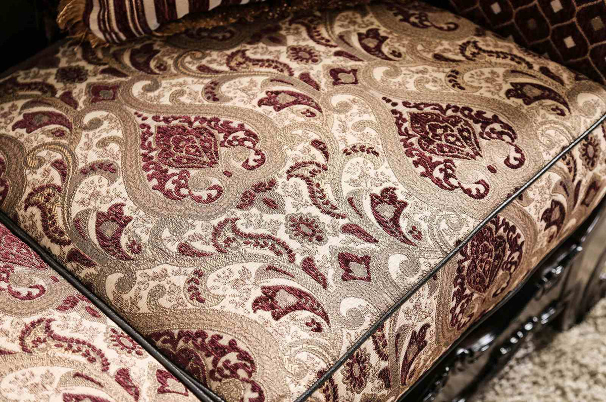 Quirino Burgundy/Dark Brown Loveseat
