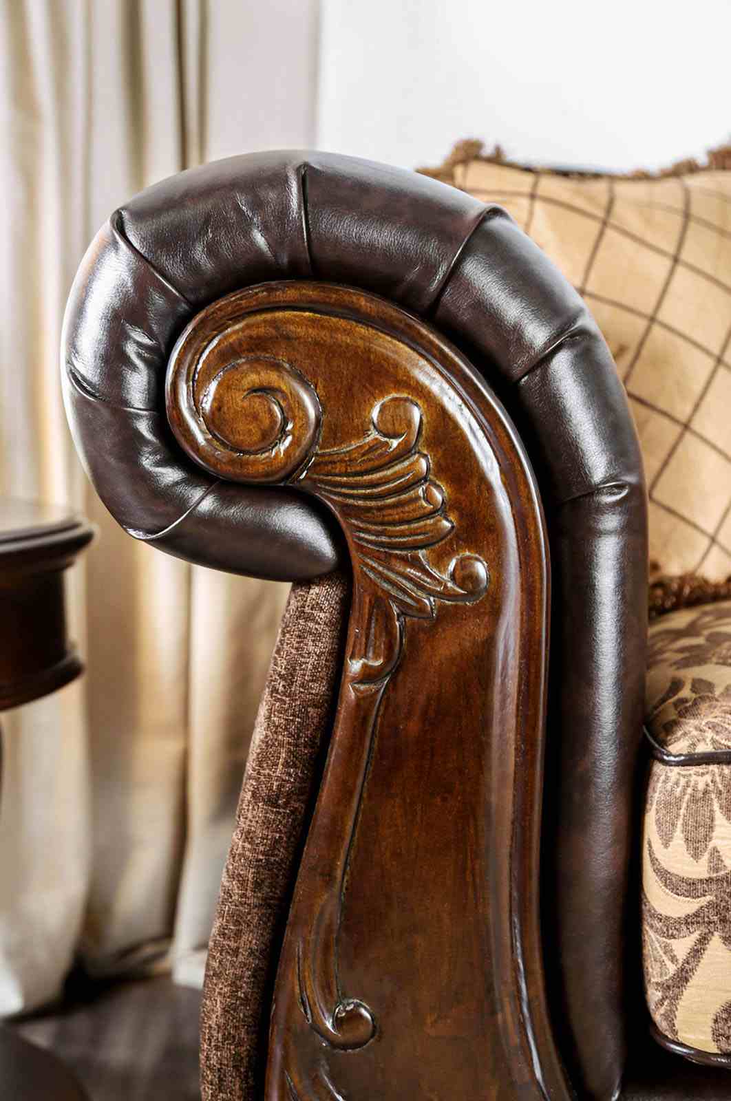 Quirino Tan/Dark Brown Traditional Living Room Set
