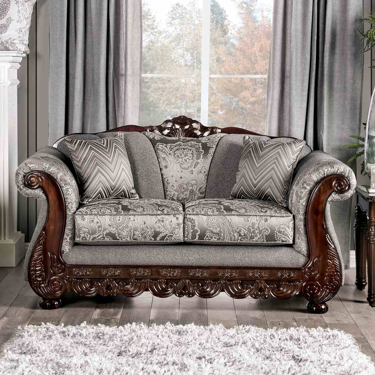 Newdale Gray Traditional Living Room Set