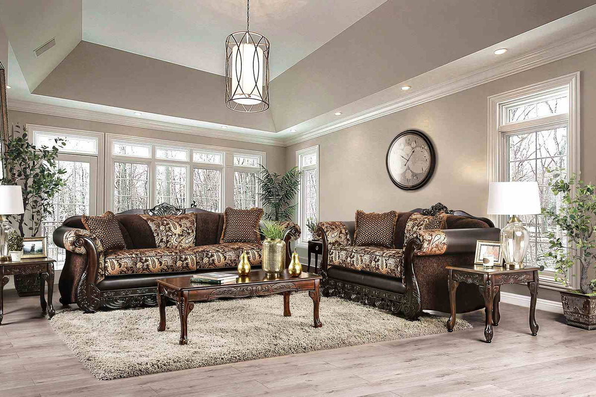 Newdale Brown/Gold Loveseat