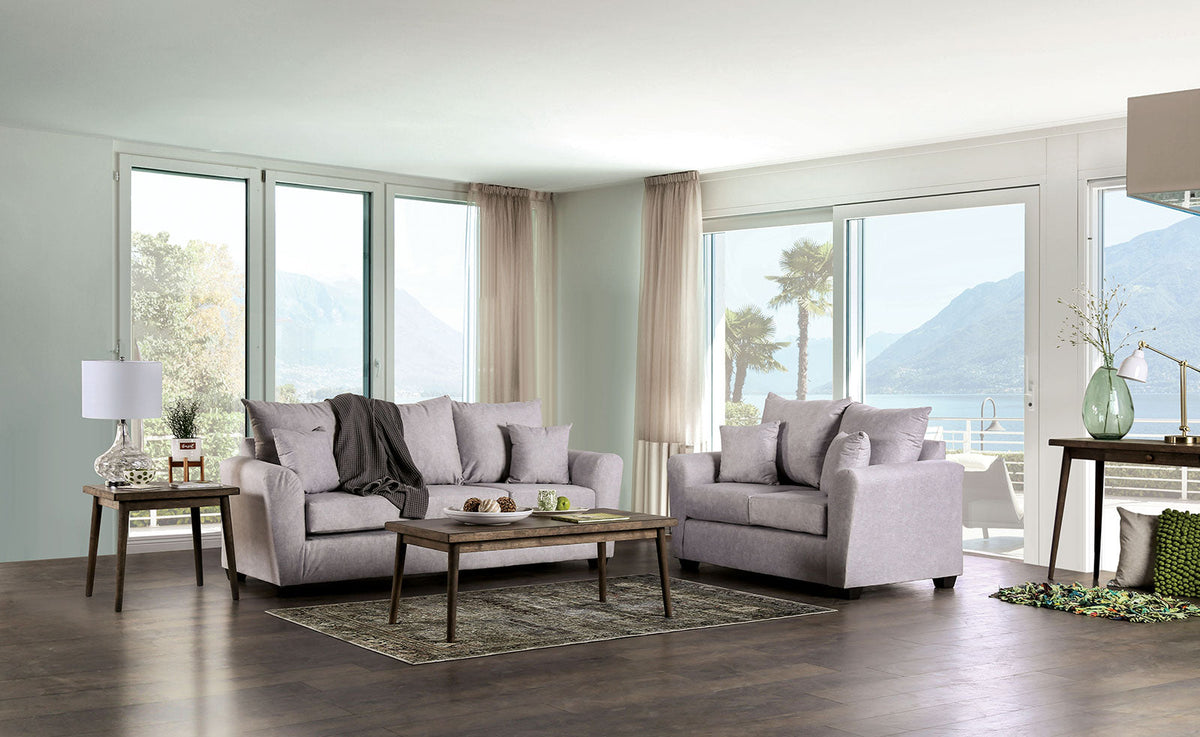 Croydon Light Gray Contemporary Living Room Set