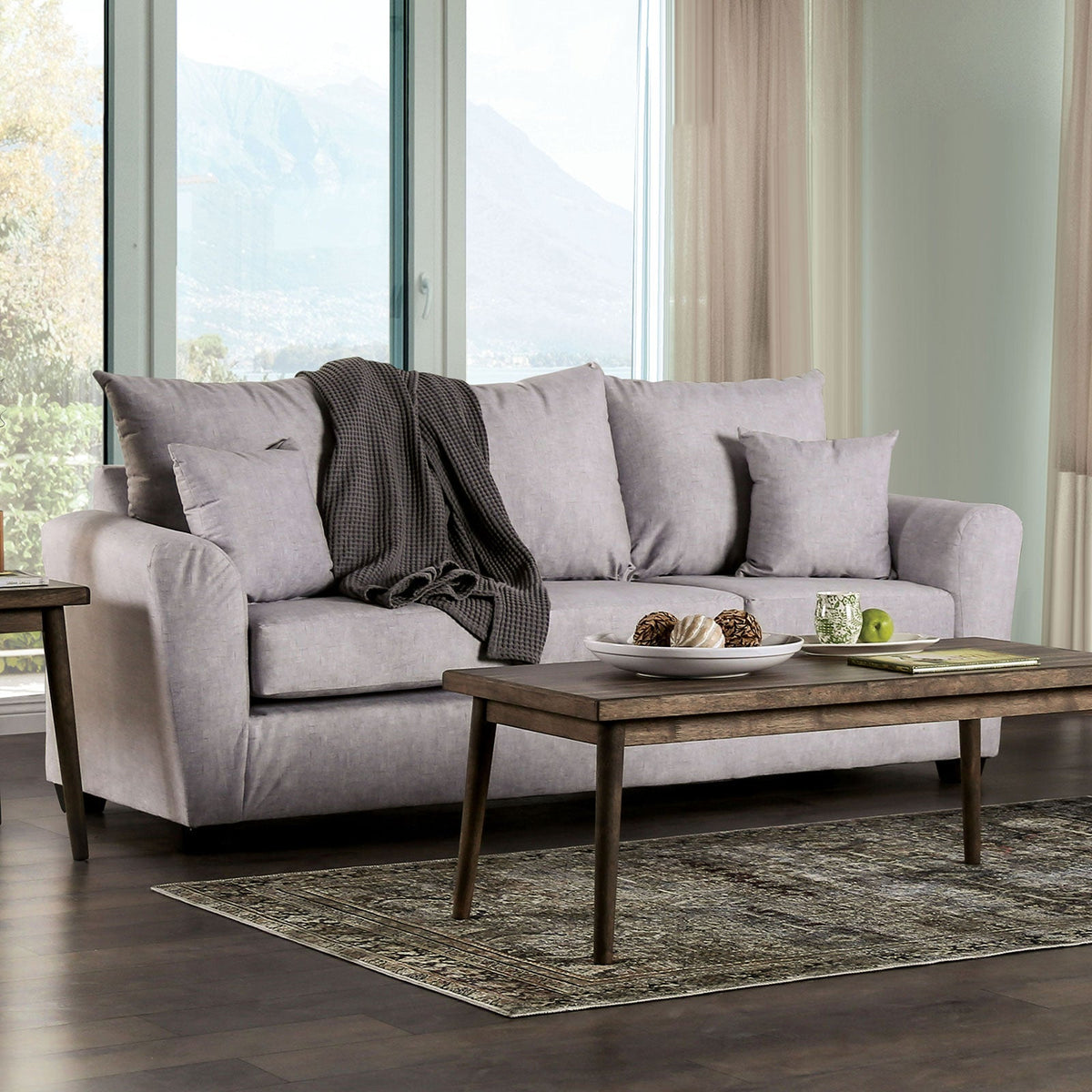 Croydon Light Gray Contemporary Living Room Set